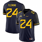 West Virginia Mountaineers 24 Maurice Fleming Navy College Football Jerseys Dzhi,baseball caps,new era cap wholesale,wholesale hats